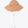 Gingham Çift Taraflı Kova Şapka Gingham Çift Taraflı Kova Şapka