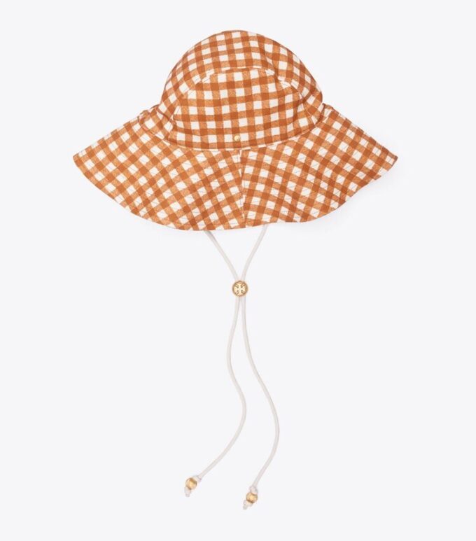 Gingham Çift Taraflı Kova Şapka Gingham Çift Taraflı Kova Şapka