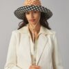 Gingham Çift Taraflı Kova Şapka Gingham Çift Taraflı Kova Şapka