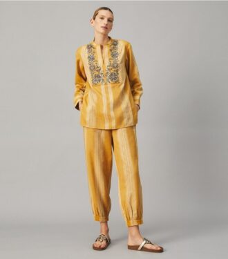 Çizgili Dar Paça Pantolon