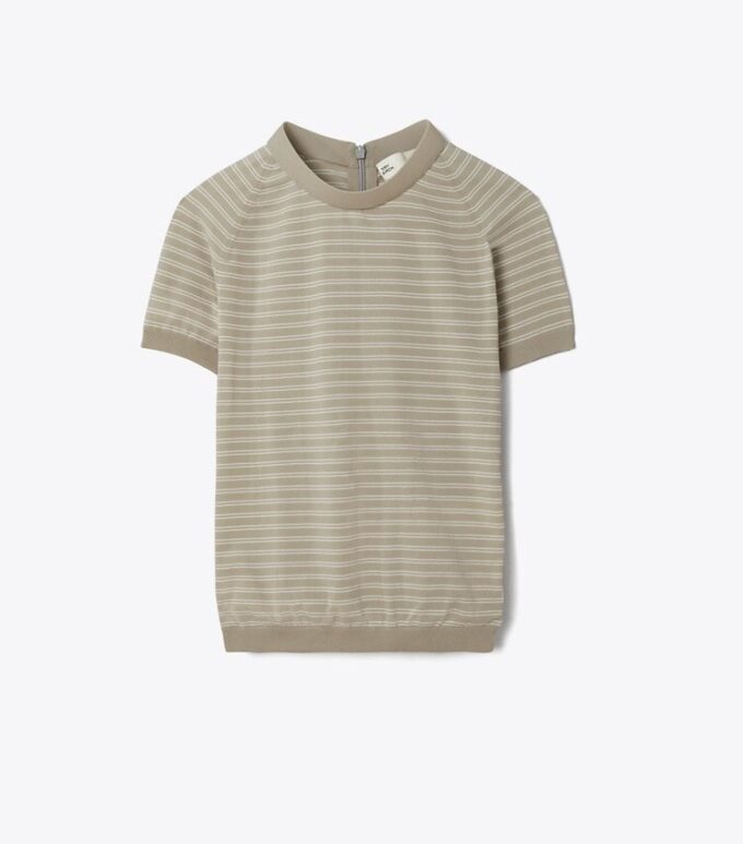Çizgili Naylon Mockneck