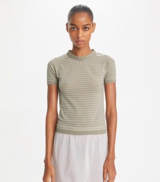 Çizgili Naylon Mockneck