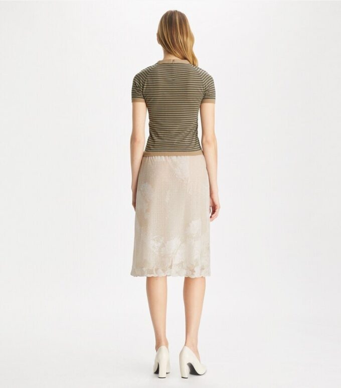 Çizgili Naylon Mockneck