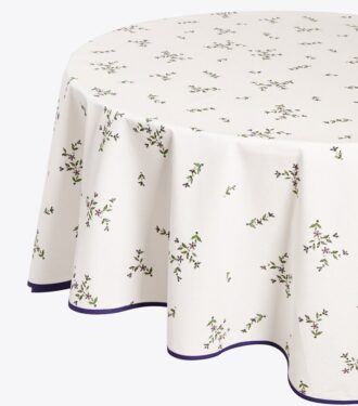Jolie Fleur Yuvarlak Masa Örtüsü, 108″