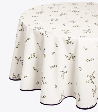 Jolie Fleur Yuvarlak Masa Örtüsü, 132″