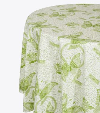 Kelebek Batik Yuvarlak Masa Örtüsü, 108″ Kelebek Batik Yuvarlak Masa Örtüsü, 108″