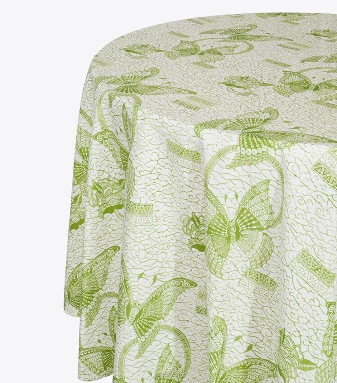 Kelebek Batik Yuvarlak Masa Örtüsü, 120″ Kelebek Batik Yuvarlak Masa Örtüsü, 120″