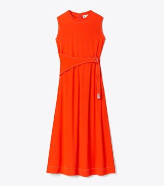 Kemerli Jersey Elbise