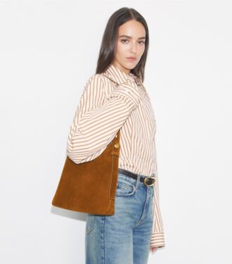Küçük Romy Süet Hobo Çanta