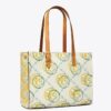 Küçük T Monogram Kontrast Kabartmalı Tote
