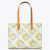 Küçük T Monogram Kontrast Kabartmalı Tote