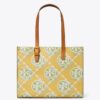 Küçük T Monogram Kontrast Kabartmalı Tote