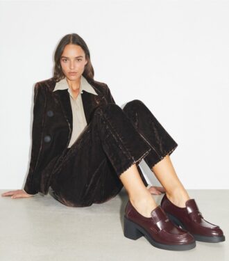Klasik Topuklu Lug Loafer