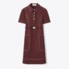 Kısa Kollu Pick Stitch Golf Elbisesi