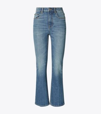 Kısa Paça Flare Jean