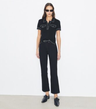 Kısa Paça Flare Jean