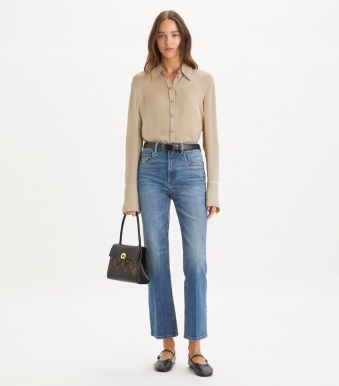 Kısa Paça Flare Jean Kısa Paça Flare Jean