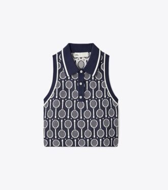 Kısa Tech Knit Polo Tank