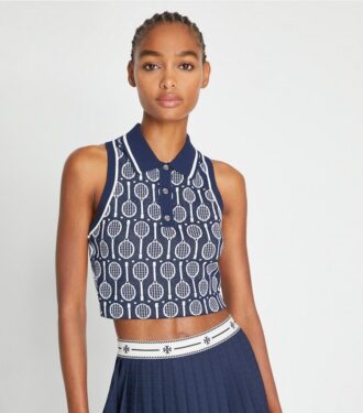Kısa Tech Knit Polo Tank