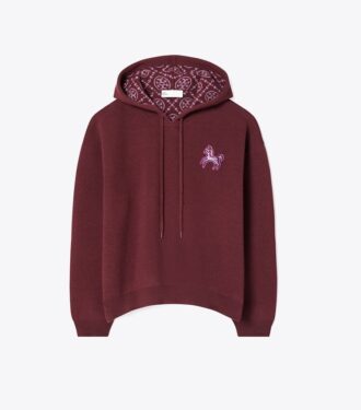 Kısa Yün Kapüşonlu Sweatshirt