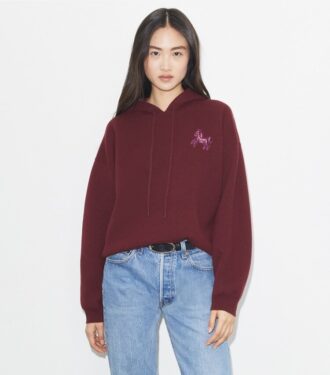 Kısa Yün Kapüşonlu Sweatshirt