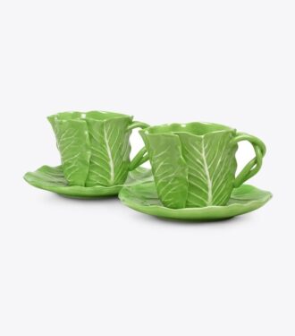Lettuce Ware Fincan ve Fincan Tabağı, 2’li Set