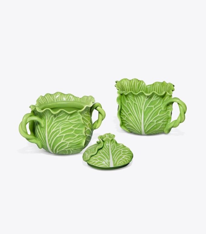 Lettuce Ware Kapaklı Şekerlik ve Sütlük Lettuce Ware Kapaklı Şekerlik ve Sütlük