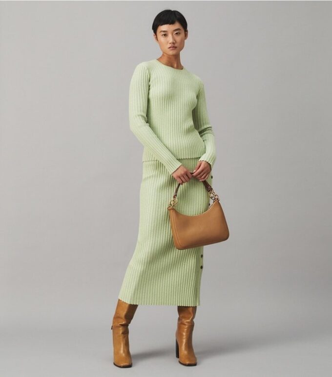 Lurex Çizgili Bisiklet Yaka Lurex Çizgili Bisiklet Yaka
