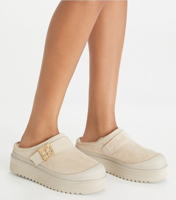 Mellow Shearling Platform Mule