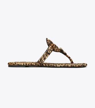 Miller Baskılı Dana Kürkü Sandal