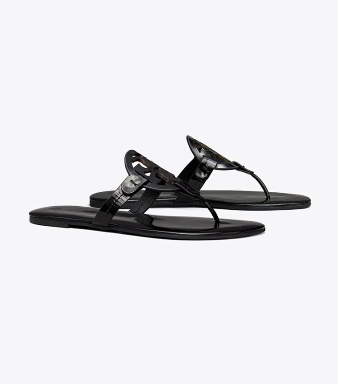 Miller Yumuşak Patent Deri Sandal, Dar Miller Yumuşak Patent Deri Sandal, Dar