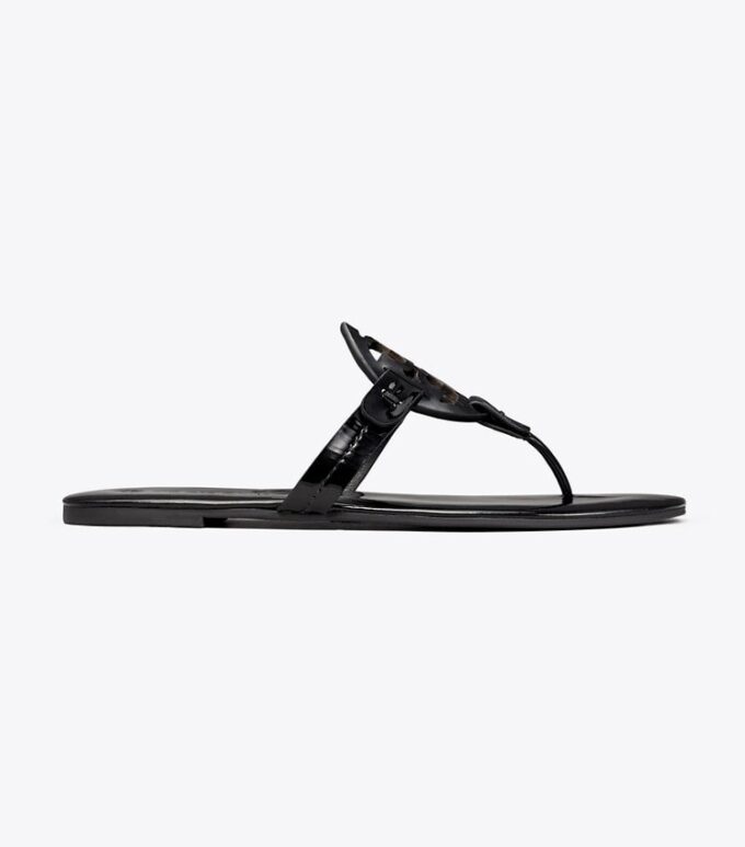 Miller Yumuşak Patent Deri Sandal, Dar Miller Yumuşak Patent Deri Sandal, Dar