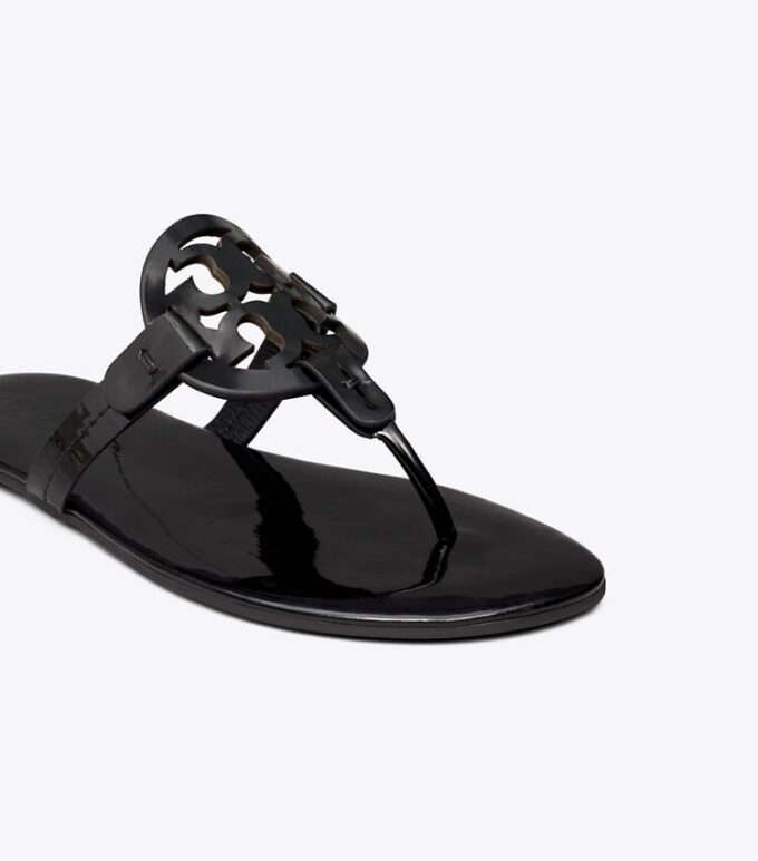 Miller Yumuşak Patent Deri Sandal, Dar Miller Yumuşak Patent Deri Sandal, Dar