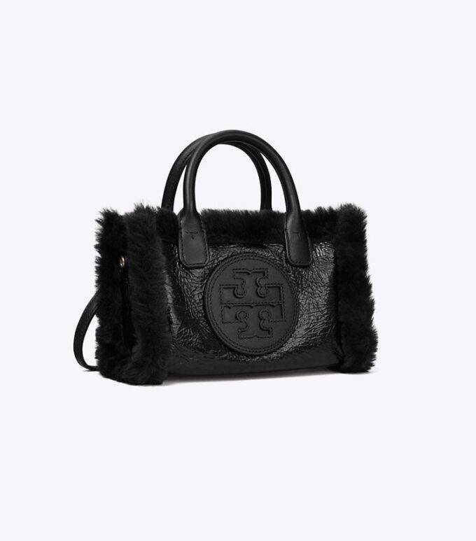 Mini Ella Patent Shearling Tote Mini Ella Patent Shearling Tote