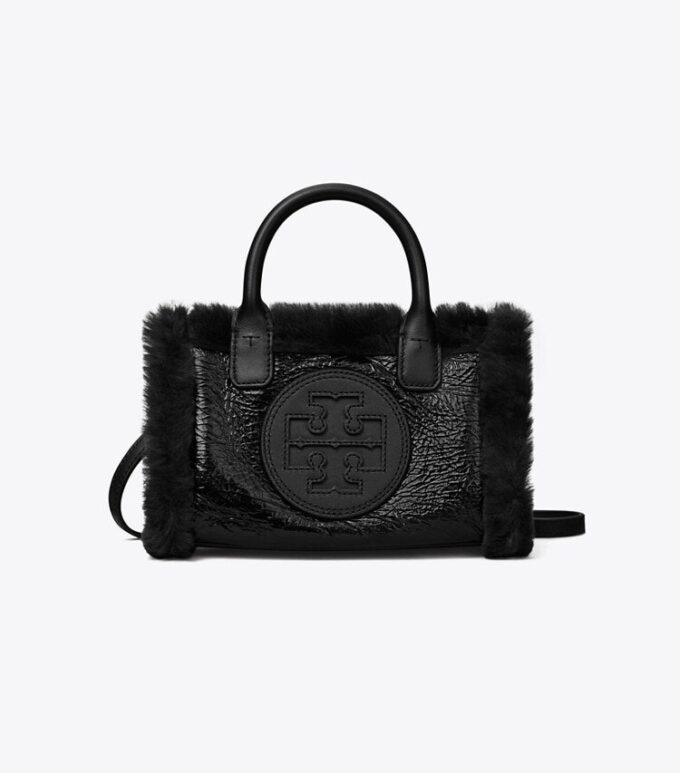 Mini Ella Patent Shearling Tote Mini Ella Patent Shearling Tote