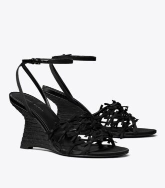 Mini Fiyonklu Espadril Topuklu Ayakkabı Mini Fiyonklu Espadril Topuklu Ayakkabı