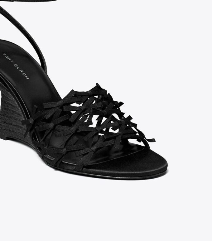 Mini Fiyonklu Espadril Topuklu Ayakkabı Mini Fiyonklu Espadril Topuklu Ayakkabı