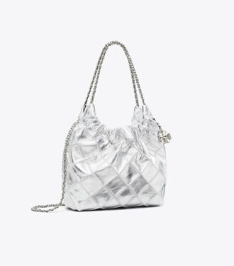 Mini Fleming Metalik Hobo Çanta