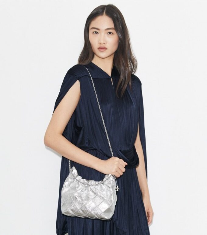 Mini Fleming Metalik Hobo Çanta Mini Fleming Metalik Hobo Çanta