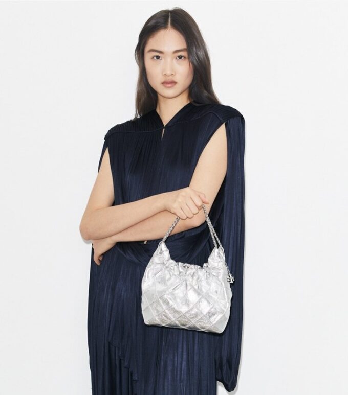 Mini Fleming Metalik Hobo Çanta Mini Fleming Metalik Hobo Çanta
