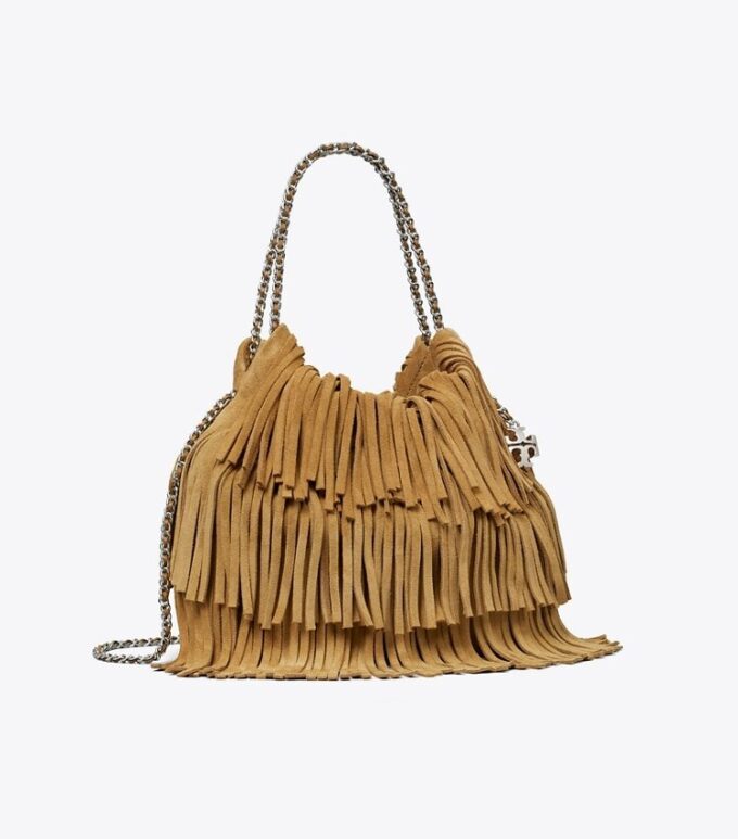 Mini Fleming Süet Fringe Hobo Çanta Mini Fleming Süet Fringe Hobo Çanta