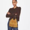 Mini Fleming Süet Fringe Hobo Çanta Mini Fleming Süet Fringe Hobo Çanta