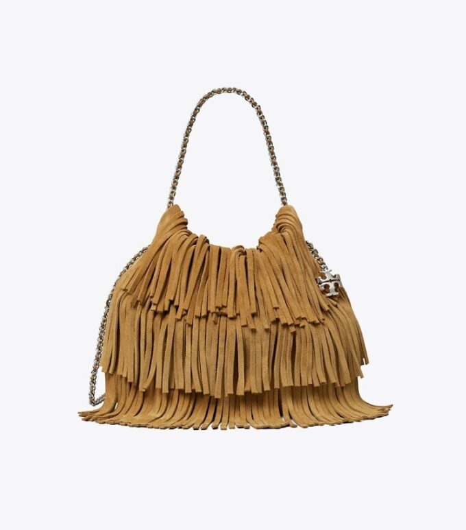 Mini Fleming Süet Fringe Hobo Çanta Mini Fleming Süet Fringe Hobo Çanta