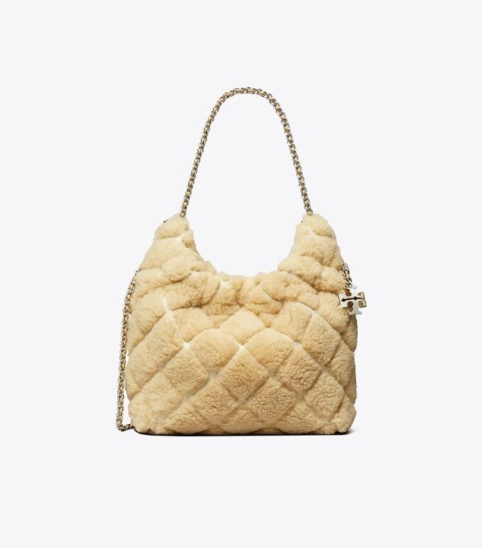 Mini Fleming Shearling Hobo Çanta