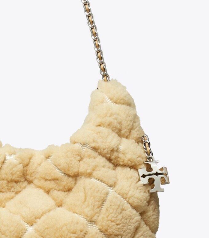 Mini Fleming Shearling Hobo Çanta
