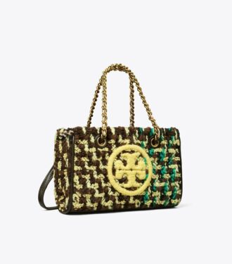 Mini Fleming Yumuşak Tweed Zincirli Tote Çanta