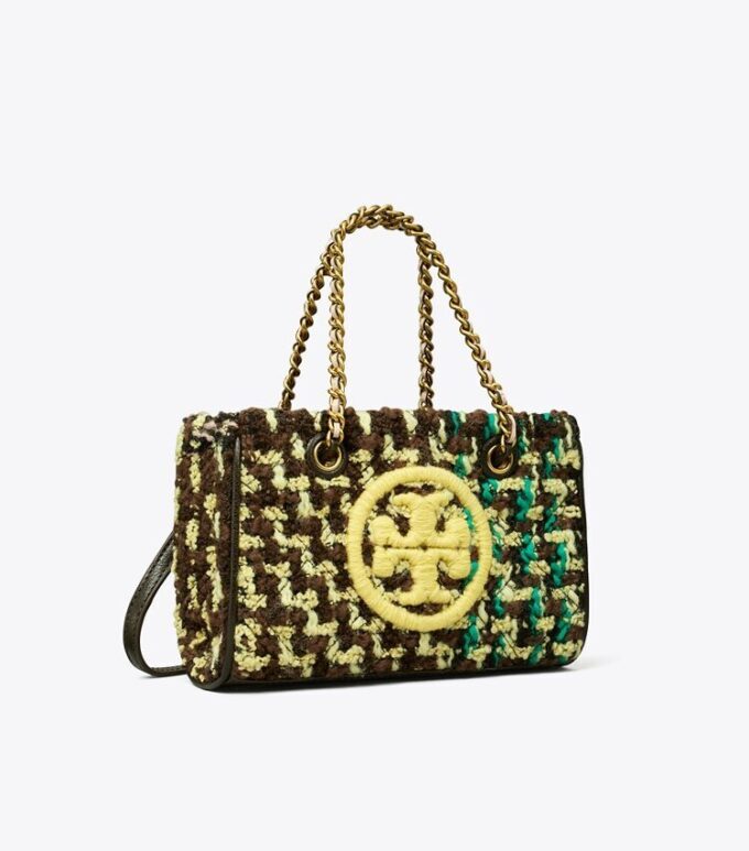 Mini Fleming Yumuşak Tweed Zincirli Tote Çanta Mini Fleming Yumuşak Tweed Zincirli Tote Çanta