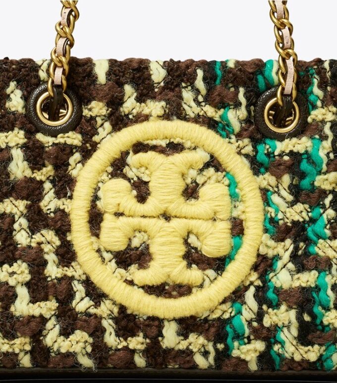 Mini Fleming Yumuşak Tweed Zincirli Tote Çanta Mini Fleming Yumuşak Tweed Zincirli Tote Çanta