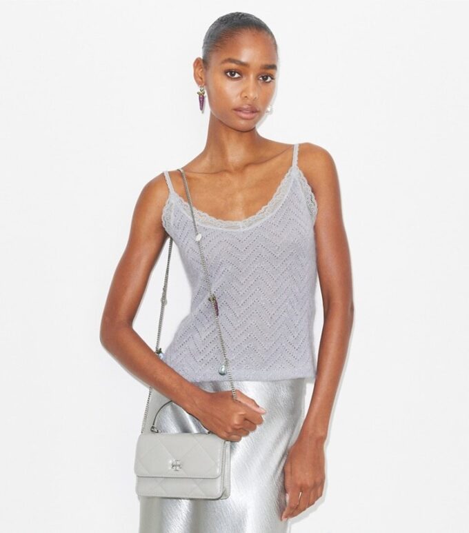 Mini Kira Diamond Quilt Charm Top-Handle Crossbody Mini Kira Diamond Quilt Charm Top-Handle Crossbody