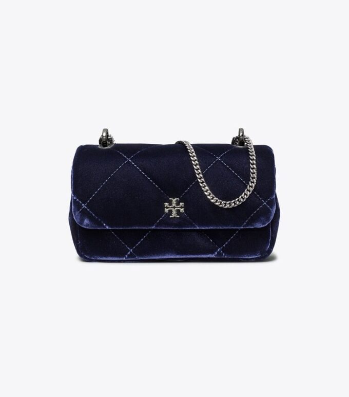 Mini Kira Diamond Quilt Velvet Pavé Flap Çanta Mini Kira Diamond Quilt Velvet Pavé Flap Çanta